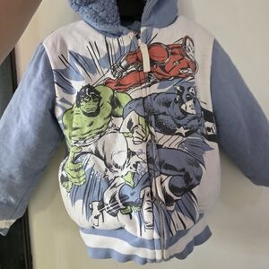 Marvel Blue and White Superhero Hoodie